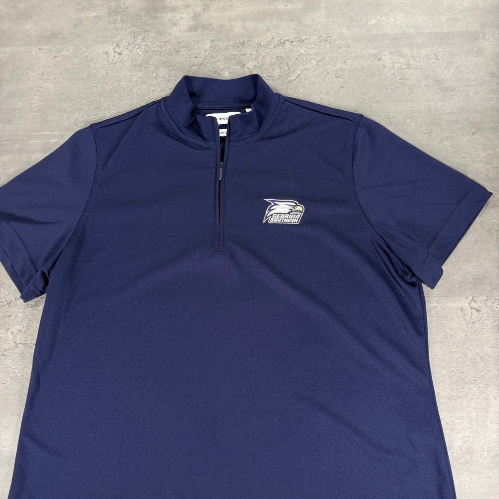 Georgia Southern Eagles Polo Shirt Women‎ XL Navy Blue 1/4 Zip Golf Tennis Prep
